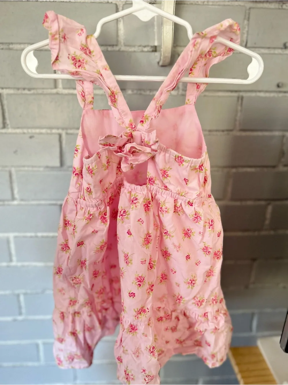 The Children's Place Pink Floral Ruffle-Strap Sundress